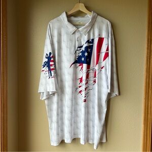 Obnoxious Golf Polo Shirt 5XL The Patriot American Flag The OG Of Loud Golf USA